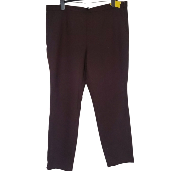 J. Crew Martie Slim Cropped Pants Trousers Side Zip Women Brown Size 16T - Picture 2 of 7